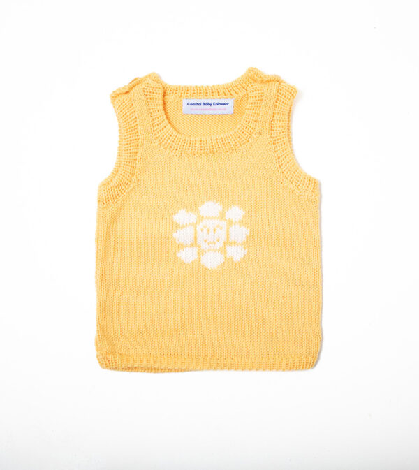 Baby Round Neck Vest Top 100% Merino Wool